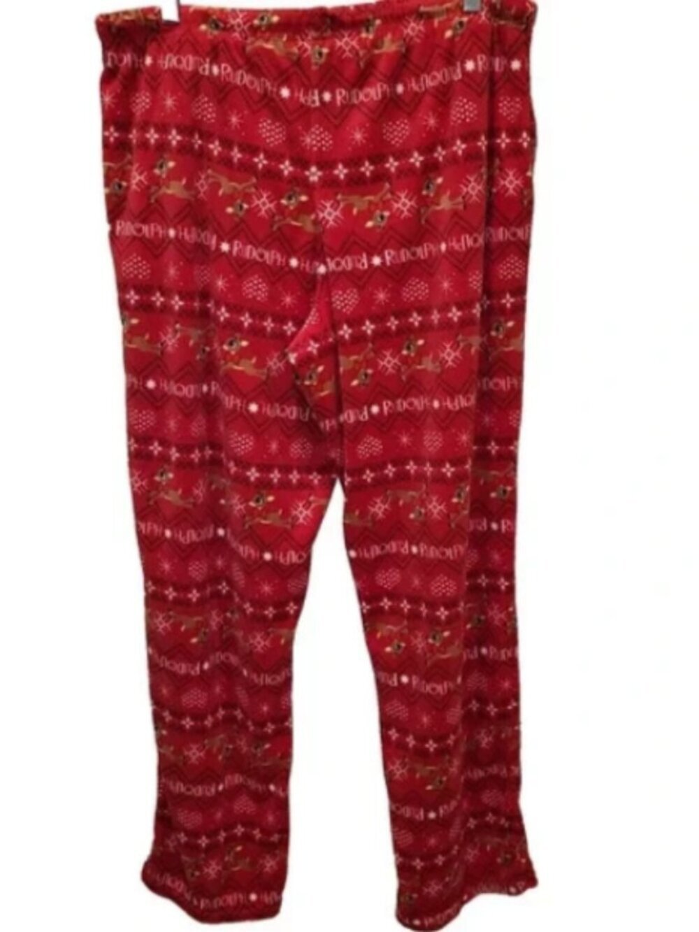 The Rudolph Co Size 12-14 Lounge Pants / Pajamas Stretch Soft Reindeer Red Xmas - Picture 4 of 11